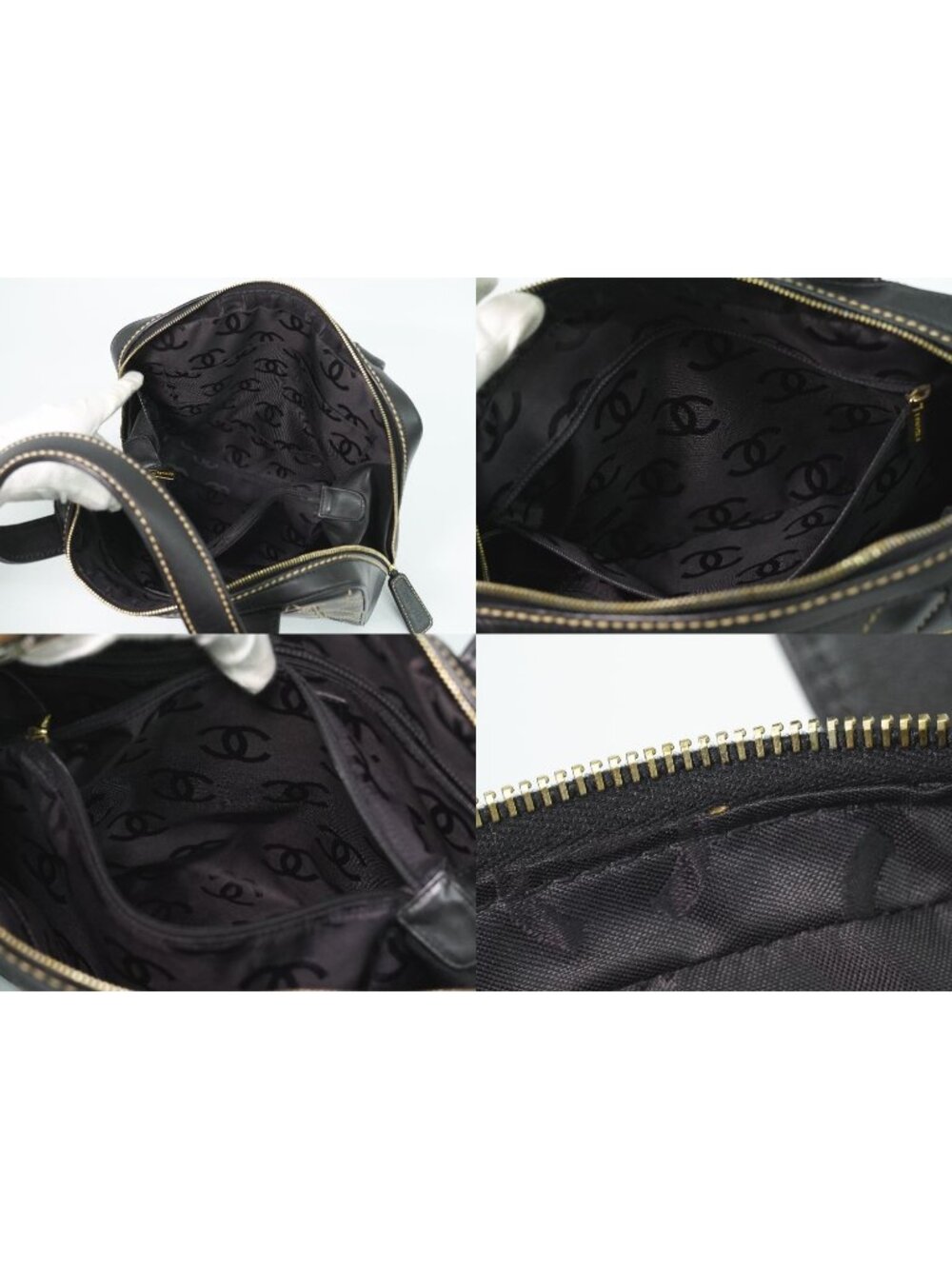 Chanel Wild Stitch CC Logo Tote Leather Black - Picture 8 of 9